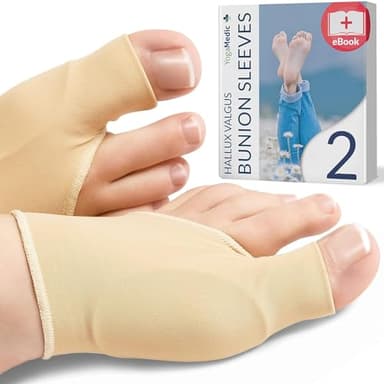 YOGAMEDIC Calzini per Alluce Valgo - Cuscinetto per Avampiede e Alluce Valgo - Correzione e Protezione dell'Alluce Valgo, 1 Paio per Scarpe, Sandali - Donne e Uomini, Taglia L-XL