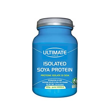 Isolated Soya Protein – Proteine Isolate Della Soia - BCAA, Arginina, Glutammina – Proteine 100% Vegetali – Ideale Per Vegani E Intolleranti Al Lattosio - Gusto Vaniglia – 450 g - Ultimate Italia