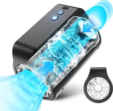 Masturbtore per Pene Elettrici, Forte Rotazion Vibrazione 7 Modalità di Funzione Masturbatore Maschile, Sovralimentare Suzione Vibratore Per Uomo Giochi per Adulti Sexy Coppia
