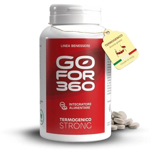 Termogenico Strong | Brucia Grassi Potenti Veloci per la Dieta | Soppressore Appetito | Drenante Forte Dimagrante Detox | 240 pillole dimagranti efficaci veloci gofor360