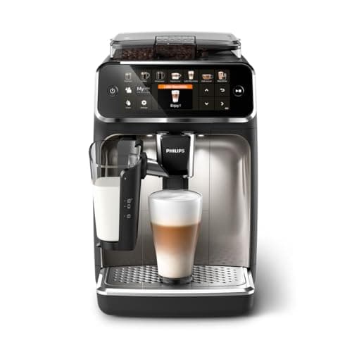 Philips Domestic Appliances 5400 Series Macchina da Caffè Automatica - Montalatte LatteGo, 12 Bevande, Display Intuitivo, 4 Profili Utente, Cromato (EP5447/90)