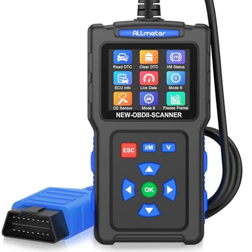 ALLmeter OBD2 Diagnosi Auto, Lettore di Codici Cancellazione Codici di Errore, Spia Motore di Controllo, Ricerca DTC, Test del Sensore di Ossigeno, Universale per Tutte Auto OBD II Protocol 1996