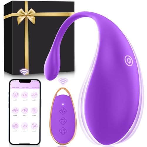 Vibratoreper Donna Professionale con APP, Vibratore Sex Toys con 9 Modalità, Ovetto Vibrante Donna Telecomando Wireless Sessuali, Vibratoriper Coppie Piccolo Sexytoysys Donna(Viola)