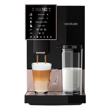 Cecotec Macchina da Caffè Superautomatica Cremmaet Compactccino Black Rose, 19 bar, Serbatoio Latte, Sistema Thermoblock, 5 Livelli di Macinatura, Serbatoio Caffè 150g