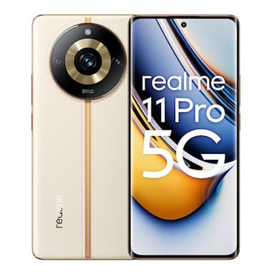 realme 11 Pro 5G 8+128GB Smartphone, Display curvo da 120 Hz, Fotocamera ProLight OIS da 100 MP, Batteria massiva da 5.000 mAh, Ricarica SUPERVOOC da 67 W, Sunrise Beige, Versione Italiana