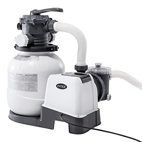 Intex 26646 – Pompa Filtro a Sabbia Krystal Clear, Flusso d'Acqua 7900 L/h, Flusso di Sistema 6000 L/h, Plastica, Bianco