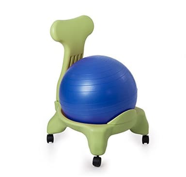 Kikka Active Chair Verde con Palla Blu - Sedia ergonomica con Pallone Gonfiabile