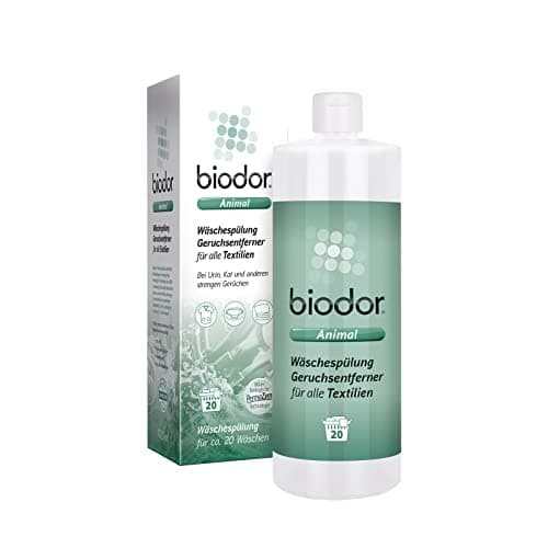 Biodor Animal, balsamo per bucato, 1 l, neutralizzatore di odori, detergente per Ambienti Animali, detergente Enzimatico, urina, feci e Altri odori severi, smacchiatore e Pulizia