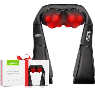 Massaggiatore per collo con funzione di riscaldamento: massaggiatore elettrico Shiatsu, il regalo perfetto per alleviare il dolore alle spalle e al collo per gli automobilisti in casa ufficio