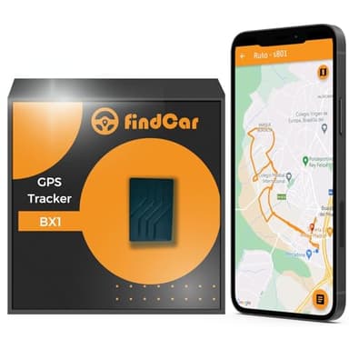 FindCar BX1 - Localizzatore GPS mini per auto, biciclette e altri veicoli, posizione in tempo reale | | Batteria da 1000 mAh | Eccesso di velocità, antifurto e geofencing (1000mAh 2G)