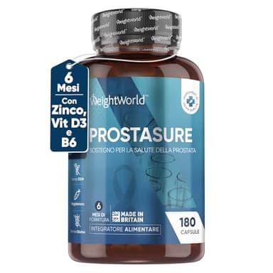 Serenoa Repens, 180 Capsule Vegetariane per 6 Mesi di Scorta, Estratto di Saw Palmetto (Serenoa Repens), Semi di Zucca, Ortica Polvere, Zinco, Vitamina D3, Vitamina B6, Integratore Alimentare Prostata