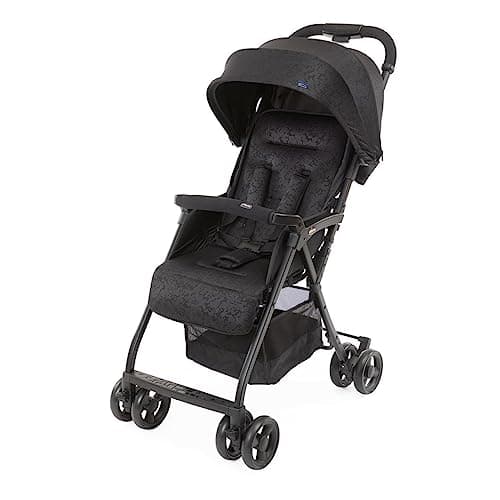 Chicco OHlalà 3 Passeggino Ultraleggero da 0 Mesi a 15 kg, portata max 18 kg, Reclinabile e Pieghevole con Cestello Capiente, Chiusura Compatta, Parapioggia e Cappottina Estendibile, Nero