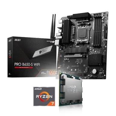 Kit di aggiornamento Bundle Ryzen 7 9700X 8X 3.8GHz Processore, MSI PRO B650-S WiFi Mainboard, be Quiet! Pure Rock Slim 2 (completamente assemblato con aggiornamento Bios e controllo funzionalità)