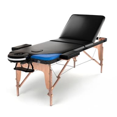 FENIXSHOP24 LETTINO MASSAGGIO PROFESSIONALE 3 ZONE,LETTINO ESTETISTA IN LEGNO DIMENSIONE XL 180 X 56 CM - LETTINI PER DA MASSAGGI PORTATILI PIEGHEVOLI COD-02
