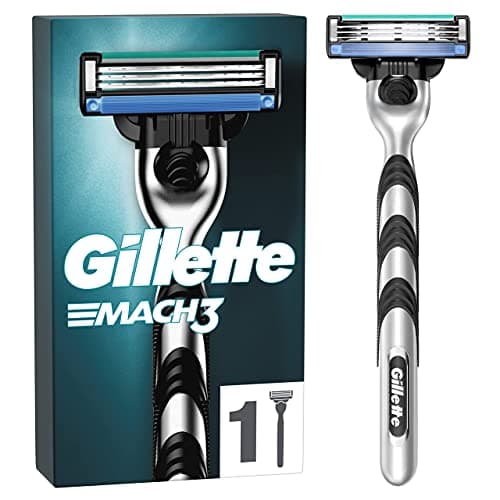 Gillette Mach3 Rasoio da Uomo con 3 Lame e Manico Ergonomico