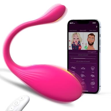 Vibratore con Telecomando APP per Donna, Portatile Vibratoreper Donna per Mutandine Vibranti Toys con 10 Modalità di Vibrazione, Sex Toys Vibratori Ovetto Vibrante con App da Telefono per Donna(Rossa)