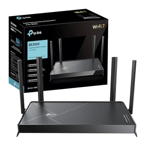 TP-Link WiFi 7 Archer BE3600 Router WiFi, BE3600Mbps Dual-Band, 2 Porte × 2,5 Gbps, Tri-Band, 2×2 MU-MIMO, OFDMA, MLO, Compatibile con EasyMesh, HomeShield, VPN, non supporta xDSL