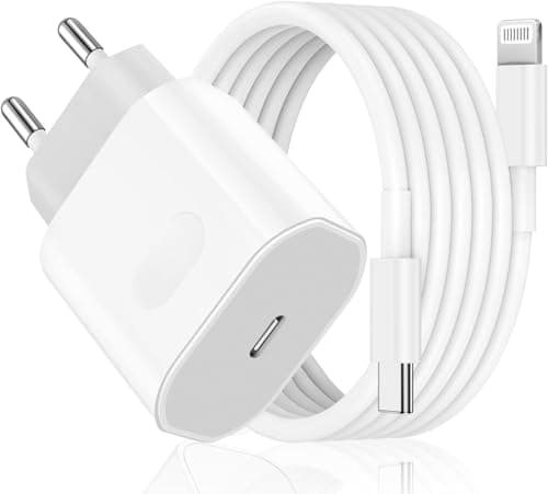 Caricatore for iPhone 14/14 Pro/14 Pro Max/14 Plus/13/12/11/XS/XR/X/SE, 25W USB C Rapido Caricabatterie Spina Adattatore Alimentatore Presa Carica with 2M Cavo