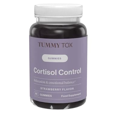 Ashwagandha gommose per Trovare Sollievo Dallo Stress, con GABA, Rodiola Rosea, Vitamina B6, Vitamina B12, Cortisol Control, 60 Caramelle Gommose, TummyTox