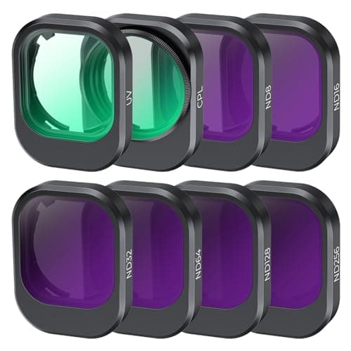 K&F Concept Mini 4 PRO Filtro Kit，UUV Filtro + Filtro Polarizzatore Circolare + ND Filtro ND8 ND16 ND32 ND64 ND128 ND256 per 28 Strati Nano Rivestimento Compatibile con DJI Mini 4 PRO