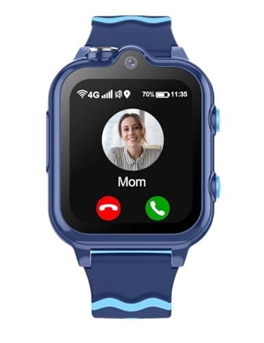 Carneedi Smartwatch Bambini GPS 4G Orologio Intelligente con WiFi Videochiamata SOS fotocamera Messaggio Modalità Classe Lettore Musicale Notifica Vibrazione Orologio Telefono per Ragazzi e Ragazze