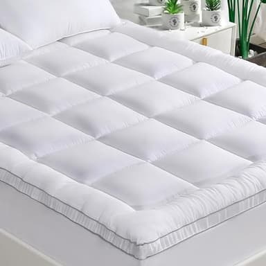 GRT Topper Matrimoniale 180x200 cm e Coprimaterasso, superficie in bambù e imbottitura 3D Snowdown, adatto a materassi fino a 30 cm, traspirante, morbido e silenzioso.