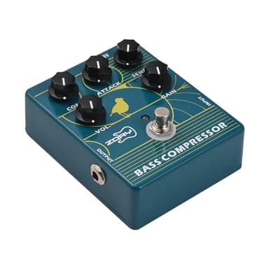 Funien Pedale Effetto compressore per Basso per Basso Elettrico Pedale Amplificatore per Basso True Bypass DC 9 V 6,35 mm Interfaccia Ingresso/Uscita Pedale Effetti compressore