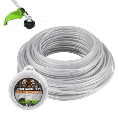 Hojalis Filo per Decespugliatore, 3mm x 45 Metri Filo Decespugliatore Acciaio, Filo Decespugliatore Professionale, Filo Tagliaerba, per Tagliabordi per Prati, Giardini, Marciapiedi, Passerelle