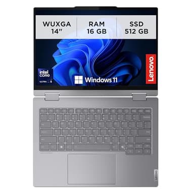 Lenovo - Notebook 14 Pollici Convertibile ThinkBook 14 2-in-1 G4 IML, PC Portatile Windows 11 Pro, Intel Core Ultra 5 125U RAM 16GB DDR5, 512GB SSD NVMe, Monitor Touchscreen, Laptop Grafica Intel