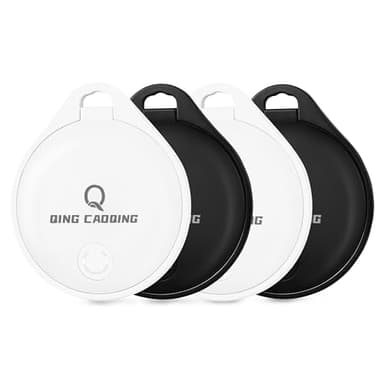 QING CAOQING Air Localizzatore Tag 4 Pezzo Dov'è App(solo iOS）, Air Tracker Finder Tag per Portafogli, Chiavi, Zaini, Bagagli, Batteria Sostituibile Portachiavi Inclusi