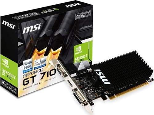 Msi GeForce GT710 2GD3H LP Scheda Grafica, 2 GB GDDR3, PCI Express 2.0, HDMI + DL-DVI-D, Nero