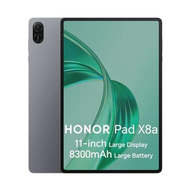 HONOR Pad X8a Tablet 128GB Storage (Espandibile a 1Tb) 8300mAh,11 Pollici 90Hz Display con Protezione,Qualcomm SD 680,Wi-Fi/Android 14,Grigio