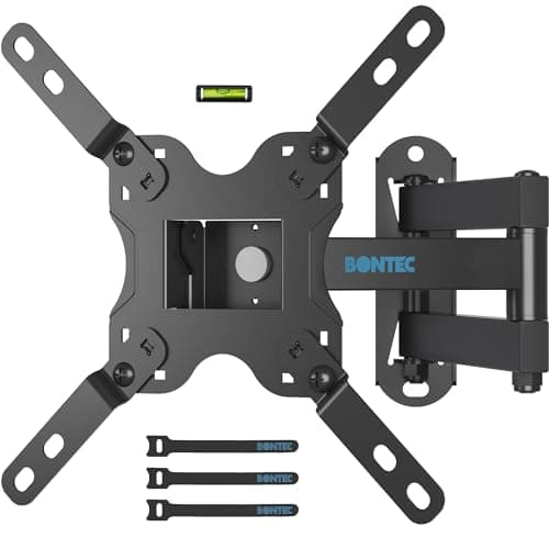 BONTEC Supporto TV Parete per 13-42 pollici, Staffa TV con Inclinazione e Rotazione, Supporto TV, Resistente Fino a 20 kg, Max VESA 200x200mm