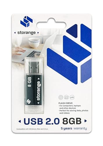 STORANGE Clé USB 8 Go 2.0 Basic Noire