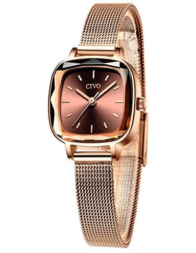 CIVO Orologio Donna Analogici Ultra Orologi Donna Oro Rosa Acciaio Inossidabile Sottile Impermeabile Orologio da Polso Donna Abito Elegante