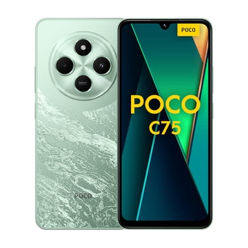 POCO C75 (Android Smartphone), 8GB+256GB, 2.0GHz, Display da 6.88", Doppia fotocamera, Camera principale AI da 50MP, Batteria da 5.160mAH, Verde