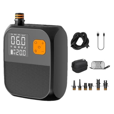25 PSI Pompa Elettrica per SUP, Compressore Aria Portatile, 8000mAh Elettrico Gonfiatore SUP Batteria 12V DC Connessione, Aria Pompa per Tavole da Paddle, Kayak