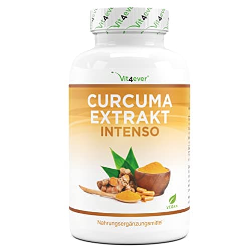 Curcuma Curcumina - 180 capsule - Premium: con il 98% di estratto - Il contenuto di curcumina per porzione giornaliera corrisponde a 17.150 mg di curcuma - Vegan