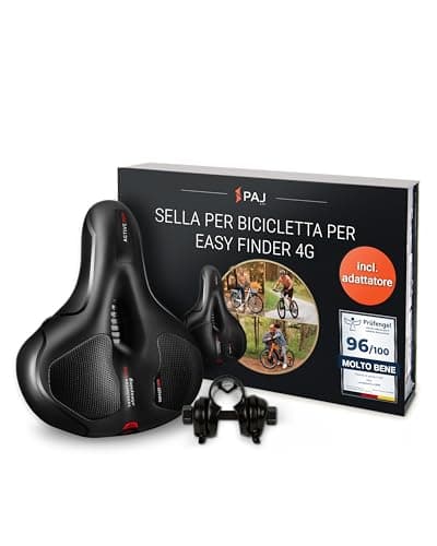 PAJ GPS - Sella per Bicicletta con Supporto e Tecnologia Cloud Comfort - Ottima in Combinazione con EASY FINDER 4G (non Incluso). Localizzatore GPS per Biciclette, e-bike, MTB e Molto Altro Ancora