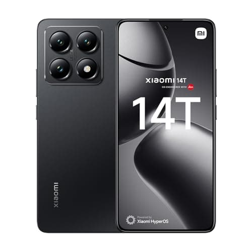 Xiaomi 14T (Smartphone) Display da 6.67'' AI, MTK 8300-Ultra, Leica Summilux, AISP, Supporta HyperCharge 67W, 3.35GHz, 12GB+256GB, Titan Black