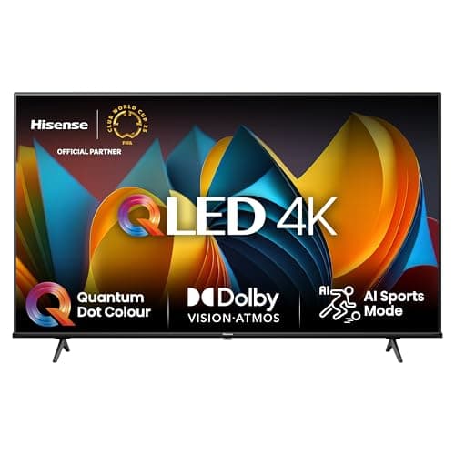 Hisense TV 43" QLED 4K 43E77NQ, Smart TV VIDAA U7, Dolby Vision, HDR 10+, Game Mode Plus, Dolby Atmos, Alexa Built-in, VIDAA Voice, Tuner DVB-T2/S2 HEVC 10, lativù 4K