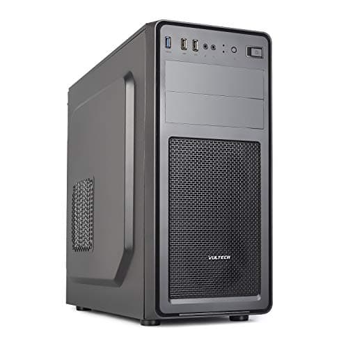 Case VulTech ATX VCO-A2699 senza alimentatore, computer case compatto 1x USB 3.0, 2x USB 2.0, colore nero