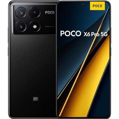 POCO X6 Pro - Smartphone 12+512GB, Schermo Amoled 6.67 120HZ 1.5K, MediaTek Dimensity 8300-Ultra Processore, Tripla fotocamera fino a 64 MP Con OIS, 5100mAh, Nero Chiaro (Versione IT)