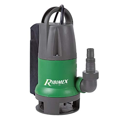 Ribimex Pompa Sommersa per Acque Scure con Particelle fino a 35 mm, 550W, Portata 10.000L/h, Profondità Max 7 m, Prevalenza 7 m, Galleggiante Integrato, Modalità Manuale/Automatica - PRPVC550CA