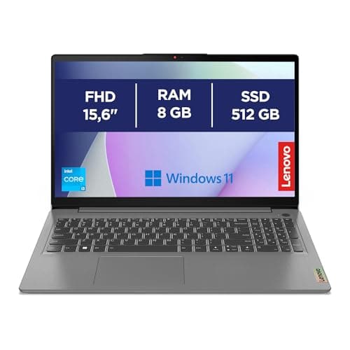 Lenovo IdeaPad 3 Notebook 15,6”, FHD (1920x1080), Intel Core i3-1215U, 8GB RAM, 512GB SSD, Windows 11 Home, WiFi 6 - Arctic Grey, Esclusiva Amazon