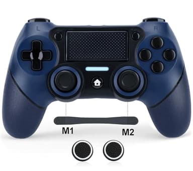 VooFun Wireless Joystick Compatibile con PS4/Pro/Slim, Bluetooth Controller con Vibrazione, Touchpad, Sensore 6 Assi,Cuffie Jack,Turbo,1000mAh Batteria