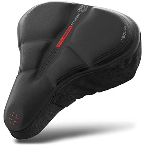 WITTKOP Cuscino per sella da bici in memory foam confortevole I Coprisella da bici per uomo e donna con design ergonomico a 3 zone