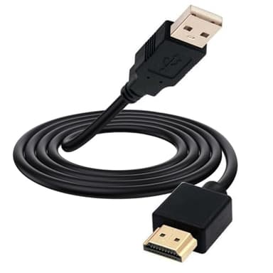 HUHANGGod Cavo di ricarica USB a HDMI, USB 2.0 tipo A maschio a HDMI maschio adattatore cavo convertitore (solo per la ricarica) (1,5 metri/5 FT)