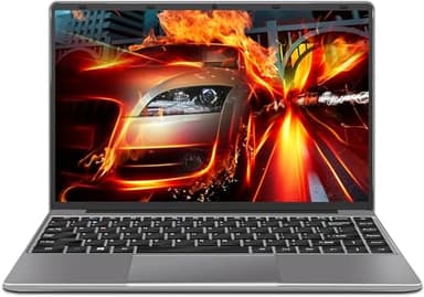 WOZIFAN PC Portatile 14 pollici Notebook Win 11 upto 2.8 GHz 128GB ROM Supporta l'espansione SSD 1TB Celeron N4020 2.4G+5G WiFi 4.2 USB Tastiera italiana membrana mouse senza fili-Gray