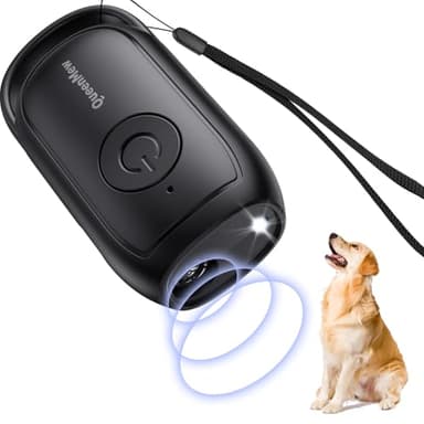Ultrasuoni per Cani Mini Portatile ,Automatico Anti Abbaio Cani,Ultrasuoni Antiabbaio Luce LED,26 Pieds Dissuasore per Cani,Antiabbaio per Cani Anti Dog Ultrasound per Uso Interno ed Esterno Sicuro